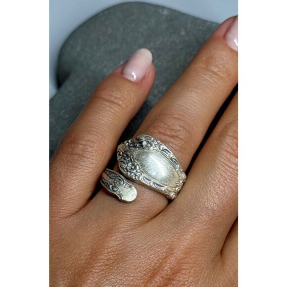 VINTAGE 925 STERLING SILVER RING SIZE 7 - Picture 8 of 9